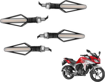 MOCKHE Front, Rear LED Indicator Light for Yamaha Fazer(Yellow, Red)