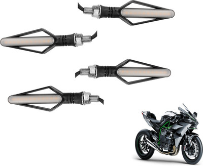 MOCKHE Front, Rear LED Indicator Light for Kawasaki Ninja(Yellow, Red)