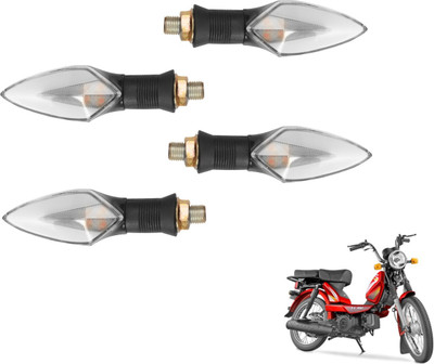 MOCKHE Front, Rear LED Indicator Light for TVS Super XL(Yellow, Red)
