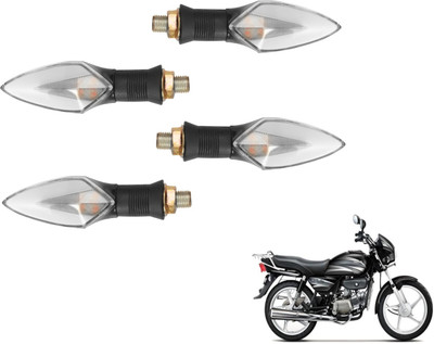 MOCKHE Front, Rear LED Indicator Light for Hero Splendor Plus(Yellow, Red)