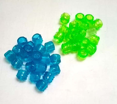 CHL ROAR TWO COLORS DOTTED PLASTIC BEADS SET OF 150