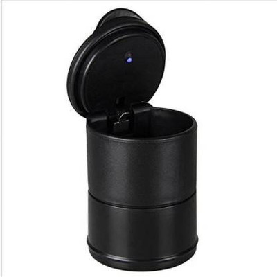 Auto Ryde Portable Auto Car Truck Cigarette Smoke Ashtray Ash Cylinder Cup Holder Cigarette Ashtray with LED Light for Most Car Holder Smokeless Car Black Plastic Ashtray(Pack of 1)