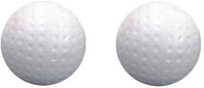 NIMBOLIYA PVC Dimple Turf Hockey Ball Training Practice Ball for Field/Outdoor Game Hockey Ball(Standard, Pack of 2, White)