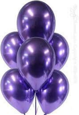 Shreeja Collections Solid HD Metallic Finish Balloons for Birthday / Anniversary Party Decoration Balloon(Purple, Pack of 50)