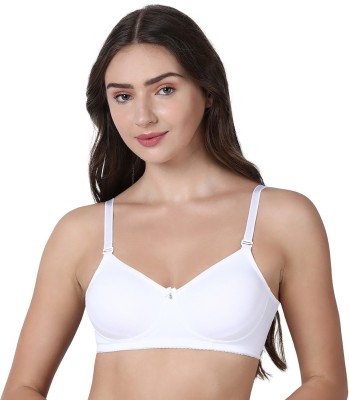 Enamor High Coverage, Wirefree A025 Long Lasting Cotton Women T-Shirt Non Padded Bra(White)