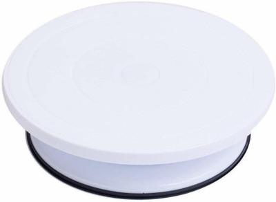 Fitaza Rotating Cake Turntable For Cake Decorating Shaping And Smoothing Plastic Cake Server(Multicolor, Pack of 1)