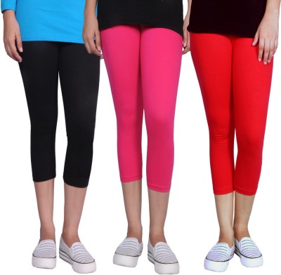 Tanunni Women Red, Black, Pink Capri