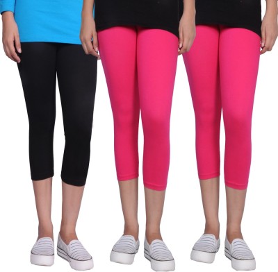 Tanunni Women Black, Pink Capri