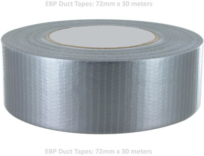 EBP High Strength 72 mm x 30 meter Grey color Handheld Duct and Cloth Tape (Manual)(Set of 1, Silver, Grey)