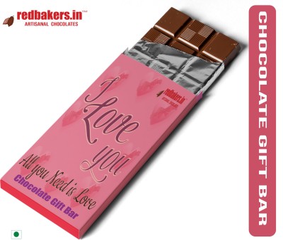 redbakers.in ALLYOUNEEDISLOVE Couverture Chocolate Gift Bar 100g Bars(100 g)