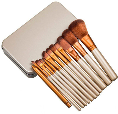 SHAGGY MAKEUP PROFESSIONAL BRUSH SET WITH STORAGE BOX (Pack of 12)(Pack of 12)