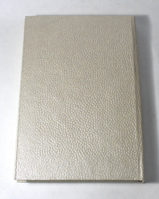 Camlon Exports Handmade white gold embossed metallic print A4 Diary Unrulled 96 Pages(Silver)