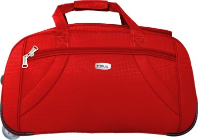 Timus 24 inch/60 cm Club Mumbai 65CM Red 2 Wheel Duffle Trolley Bag for Travel (Check-In Luggage) Duffel With Wheels (Strolley)