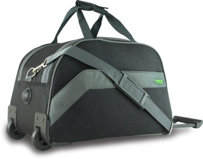 Timus BOLT 55 CM BLACK 2 WHEEL DUFFLE FOR TRAVEL-CABIN LUGGAGE Travel Duffel Bag (Black) Duffel With Wheels (Strolley)