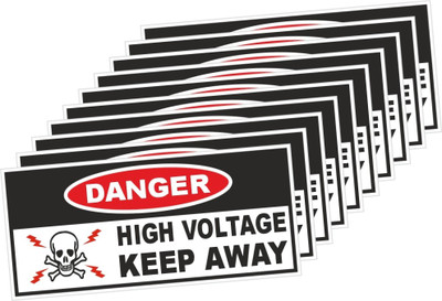 rangvishwa Danger High Voltage Keep Away with graphic Emergency Sign