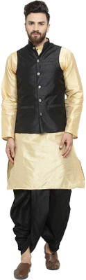 Royal Kurta Men Kurta Dhoti Ethnic Jacket Set