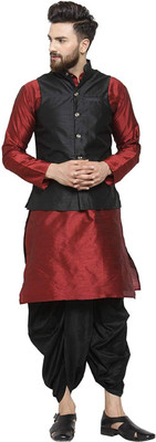 Royal Kurta Men Kurta Dhoti Ethnic Jacket Set