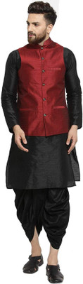 Royal Kurta Men Kurta Dhoti Pant Ethnic Jacket Set