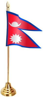 UNIQ Staircase Style Flag - Nepal Rectangle Table Miniature Flag(Polyester)