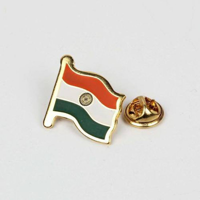 UNIQ India Flag Brooch Rectangle Table Miniature Flag(Polyester)