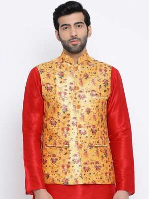 Namaskar Sleeveless Printed Men Jacket