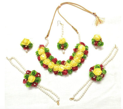 paribhasha Fabric, Plastic Multicolor Jewellery Set(Pack of 1)