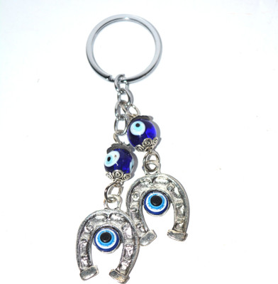 ONRR Collections Evil-Eye 2 Silver Naal feng-shui turkish evil eye keychain keyring Key Chain