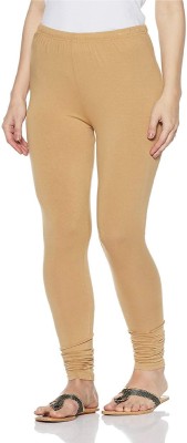 af fashion Churidar  Ethnic Wear Legging(Beige, Solid)