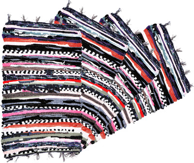 GOWRI TEX Cotton Door Mat(Multicolor, Medium, Pack of 4)