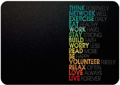 ZORI Mouse pad Inspirational Quotes Multi Printed Gaming Mouse mat ,Large Non Slip Base Mousepad(Multicolor)