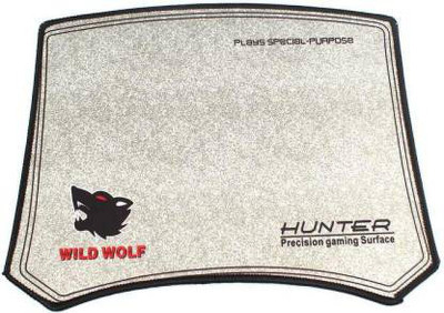HUNTER Precision Gaming Surface Wild Wolf Mouse Pad Soft Game Mousepad Non Slip Base Mousepad(Grey)