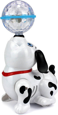spincart Dancing Dog with Music And Flashing Lights(White, Black)