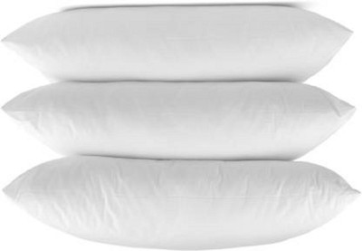 GKM Microfibre Solid Sleeping Pillow Pack of 3(White)