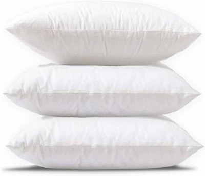 Navi collection Microfibre Solid Sleeping Pillow Pack of 3(White)