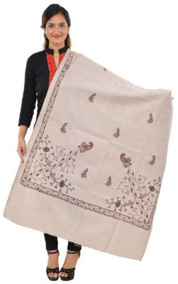PASHTUSHS Wool Printed Women Shawl(Multicolor)