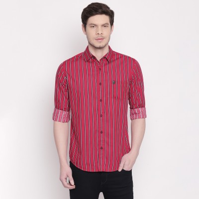 mufti-men-striped-casual-red-shirt