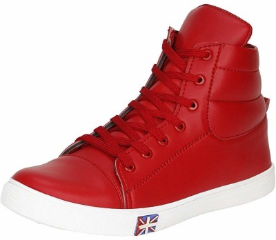 FootFox casual sneakers trendy and stylish Sneakers For Men(Red)