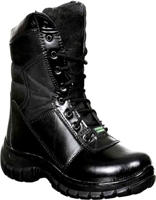 Para Commando Genine Leather NCC Army Military Long Combat Boot Shoes Boots For Men(Black)