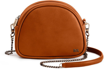 DailyObjects Tan Sling Bag Tan Vegan Leather - Arch Crossbody Bag