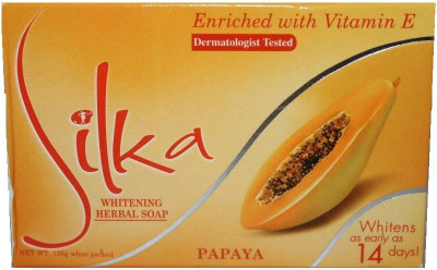 SILKA Papaya Extract Skin Lifting And Good Looking Soap Made In Philippines(3 x 45 g)