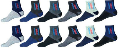 kiyo Men Solid Ankle Length(Pack of 6)