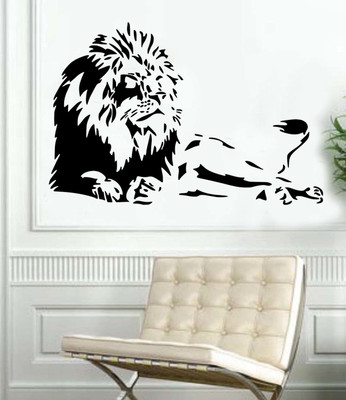 fuzzy 75 cm Lion Self Adhesive Sticker(Pack of 1)