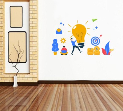 Decal O Decal 65 cm Startup Business Ideas Wall Stickers (PVC Vinyl,Multicolour) Self Adhesive Sticker(Pack of 1)