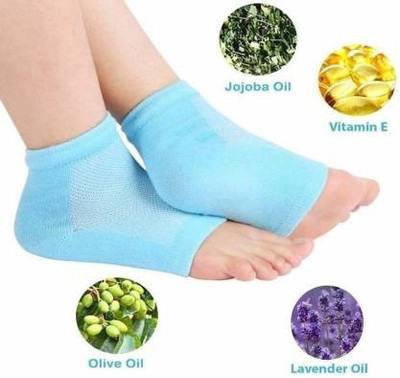 H D Enterprise Heel Pain Relief Silicon Gel Heel Socks Pad Heel Support