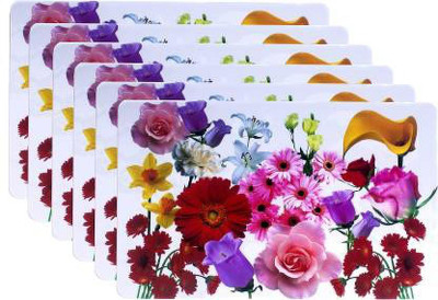 Castle Decor Rectangular Pack of 6 Table Placemat(Multicolor, PVC)