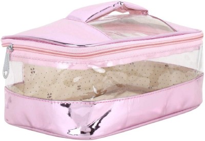 N A PURSE Women vanity box Cosmetic case for girls Ladies toiletry bag Travel Toiletry Kit(Pink)
