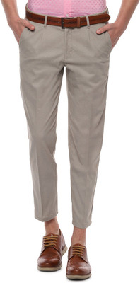 Allen Solly Regular Fit Men Beige Trousers