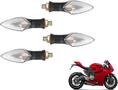 MOCKHE Front, Rear LED Indicator Light for Universal For Bike(Yellow, Red)
