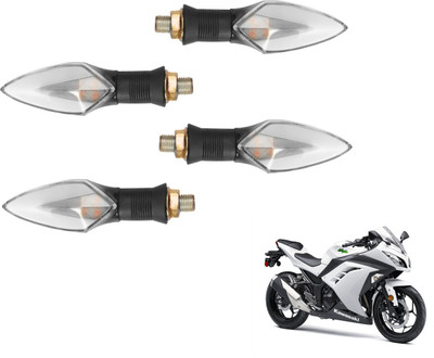 MOCKHE Front, Rear LED Indicator Light for Kawasaki Ninja 300(Yellow, Red)