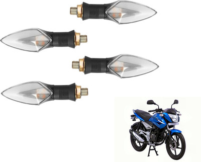 MOCKHE Front, Rear LED Indicator Light for Bajaj XCD 125cc(Yellow, Red)